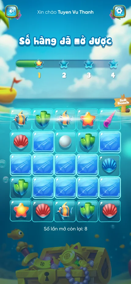 Chuỗi bốn gamification – màn hình 2