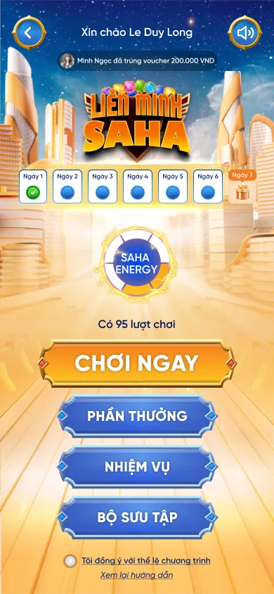 Liên minh SAHA – màn hình 1