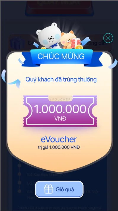 Vào SOL quay số – Nhận quà vô số – màn hình 3